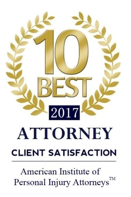 10 Best Personal Injury Attorneys Client Satisfaction award