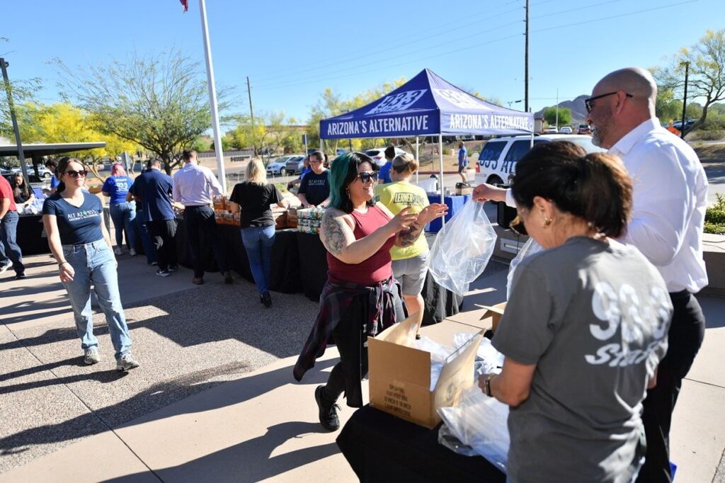 Volunteers in action