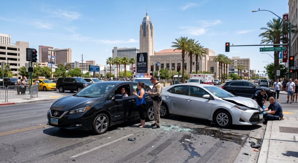 Downtown Las Vegas Collision | Smith Center Car Accident Lawyer