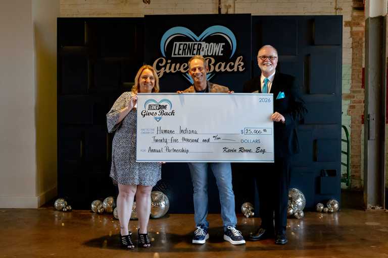 Glen Lerner Check Presentation - Humane Indiana