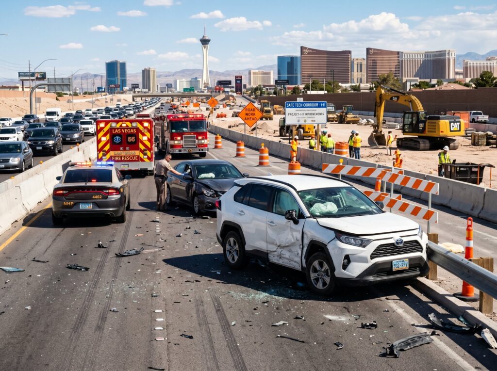 I-11 Construction Accident | Las Vegas Car Crash Lawyer