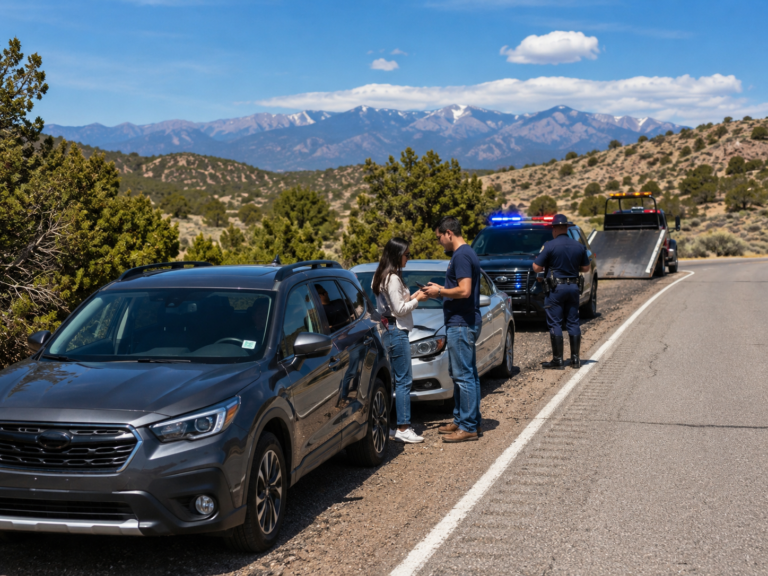 Santa Fe rental car wreck