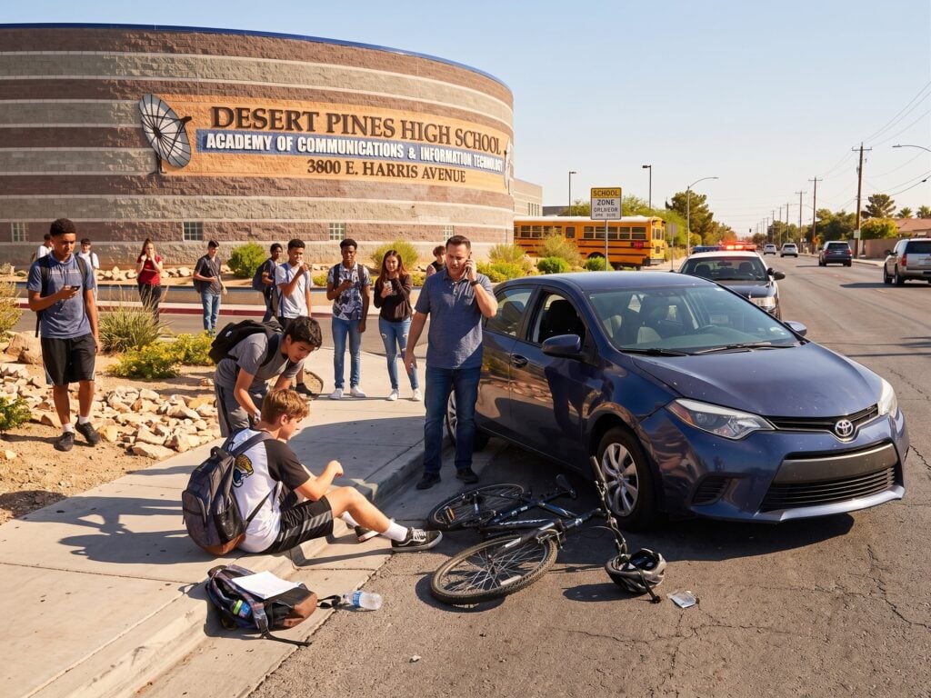 School Zone Bicycle Accidents | Las Vegas Bike Accident Lawyer | Desert Pines High School