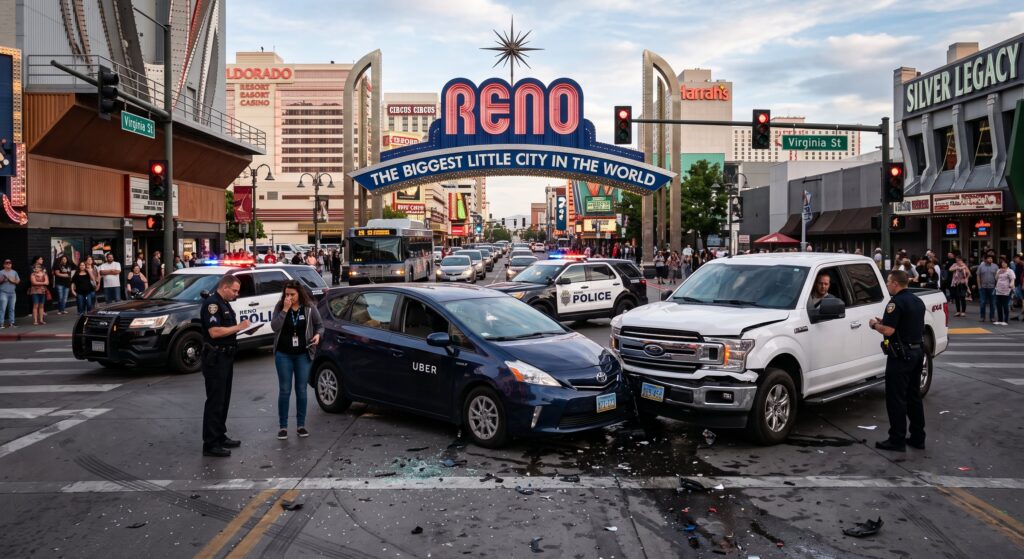 Uber Accident in Reno NV | Washoe Lyft Crash Lawyer | Downtown Rideshare Wreck