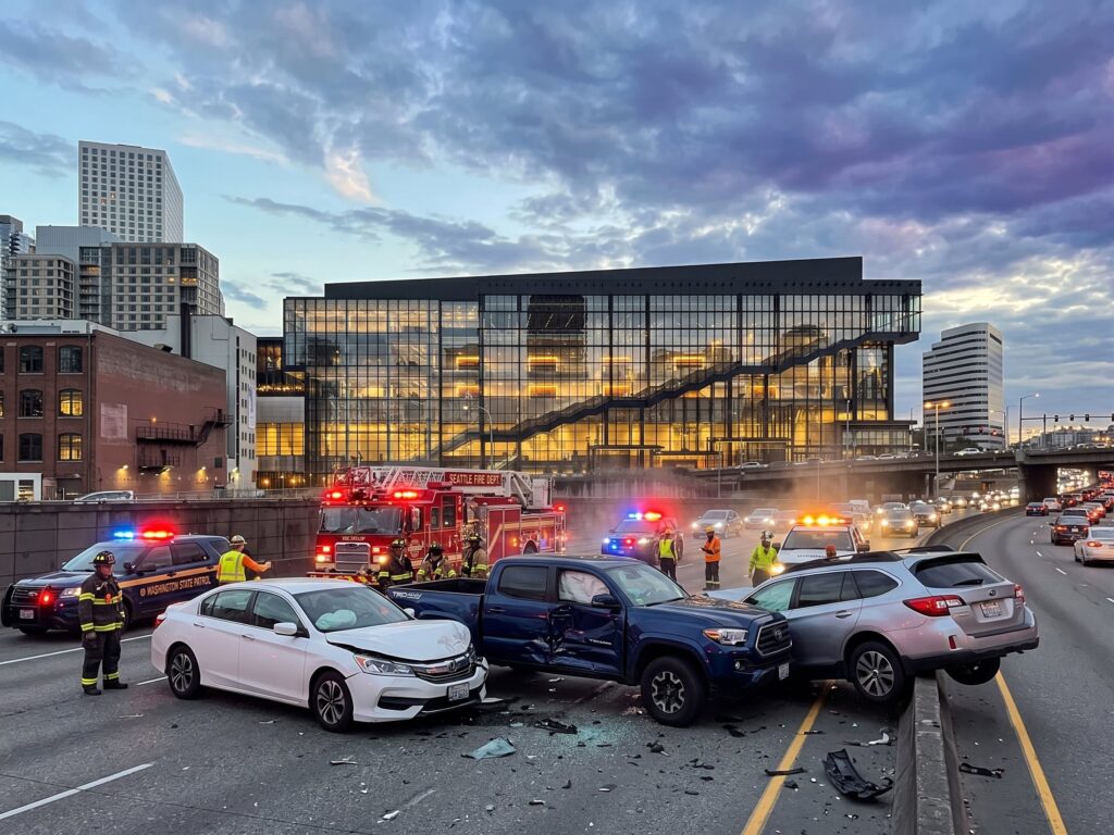 I-5 Work Zone Crash Risks | Seattle Car Accident Lawyer | Seattle Convention Center